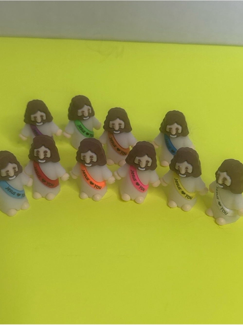 Assorted Mini  Figurine Set with Colored Sashes - Pack of 10